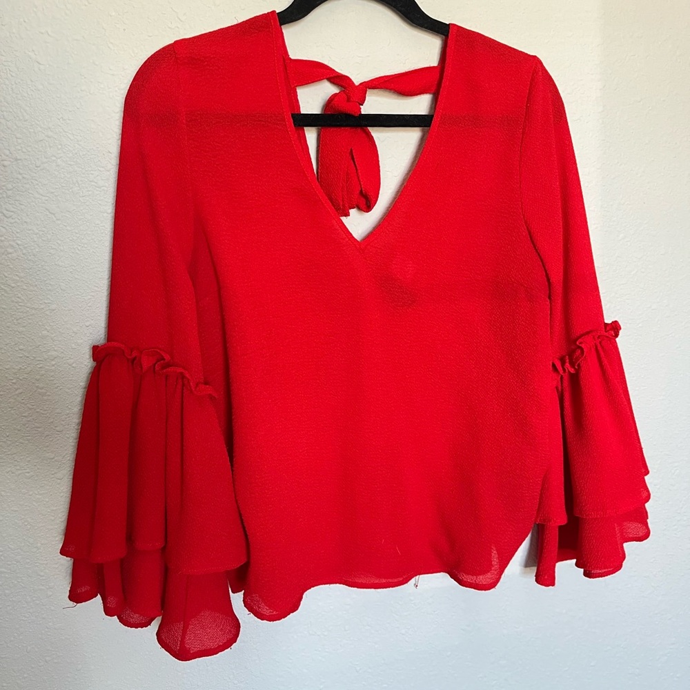 Flowy Red Top